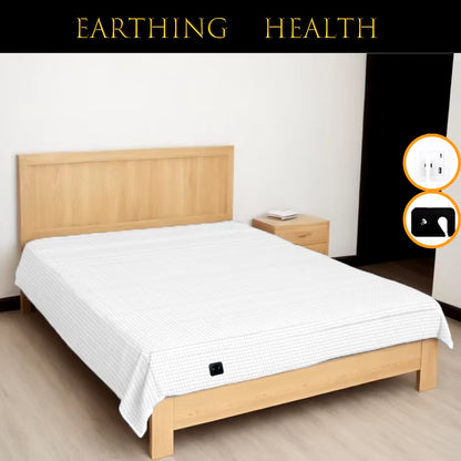 10% Silver Fiber Flat Bedsheet with Earthing Cord Conductive Antistatic Health Protection Sheet Grounded Release Stress