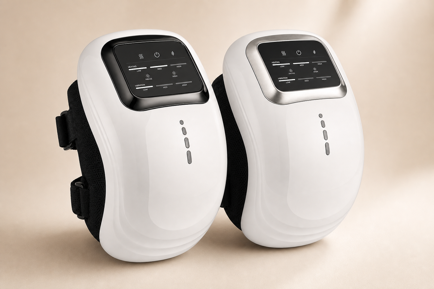 Soovana knee massager duo — Black Trim and Silver Trim