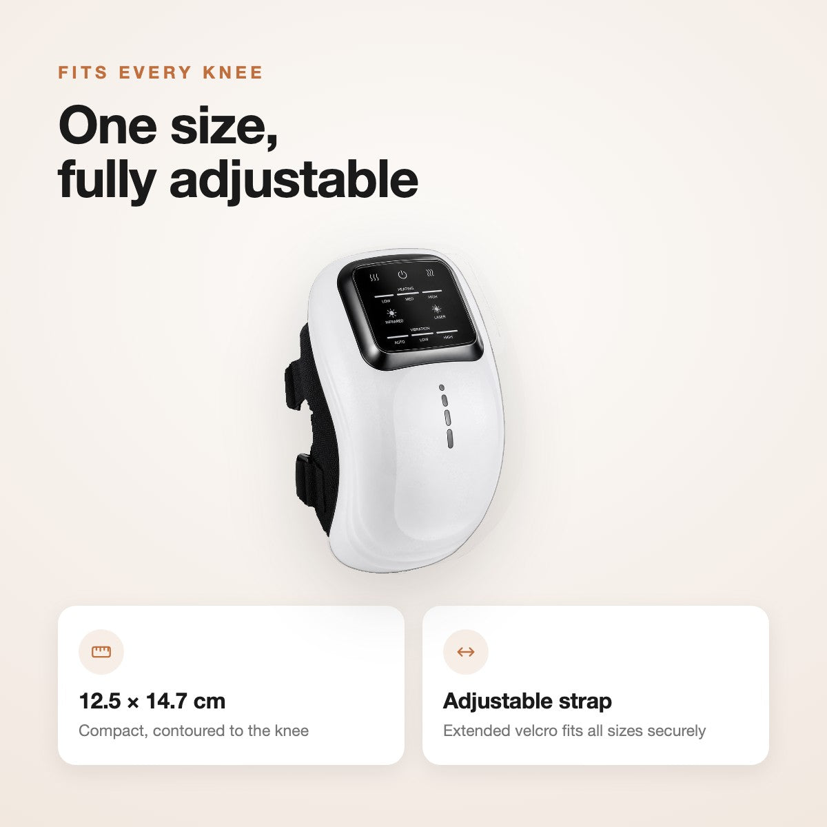 Soovana knee massager — dimensions