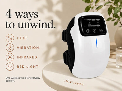 Soovana knee massager — heat, vibration, infrared and red light therapy